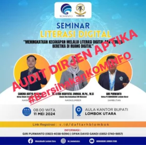 flyer seminar literasi digital yang diminta untuk digugat